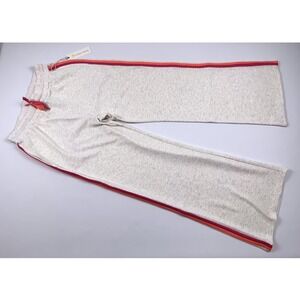 Ocean Drive Heather Grey Pink Coral Stripe Athletic Jogger Pants Medium NWT